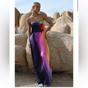CINDY MAXI SHIFT DRESS — PRISM